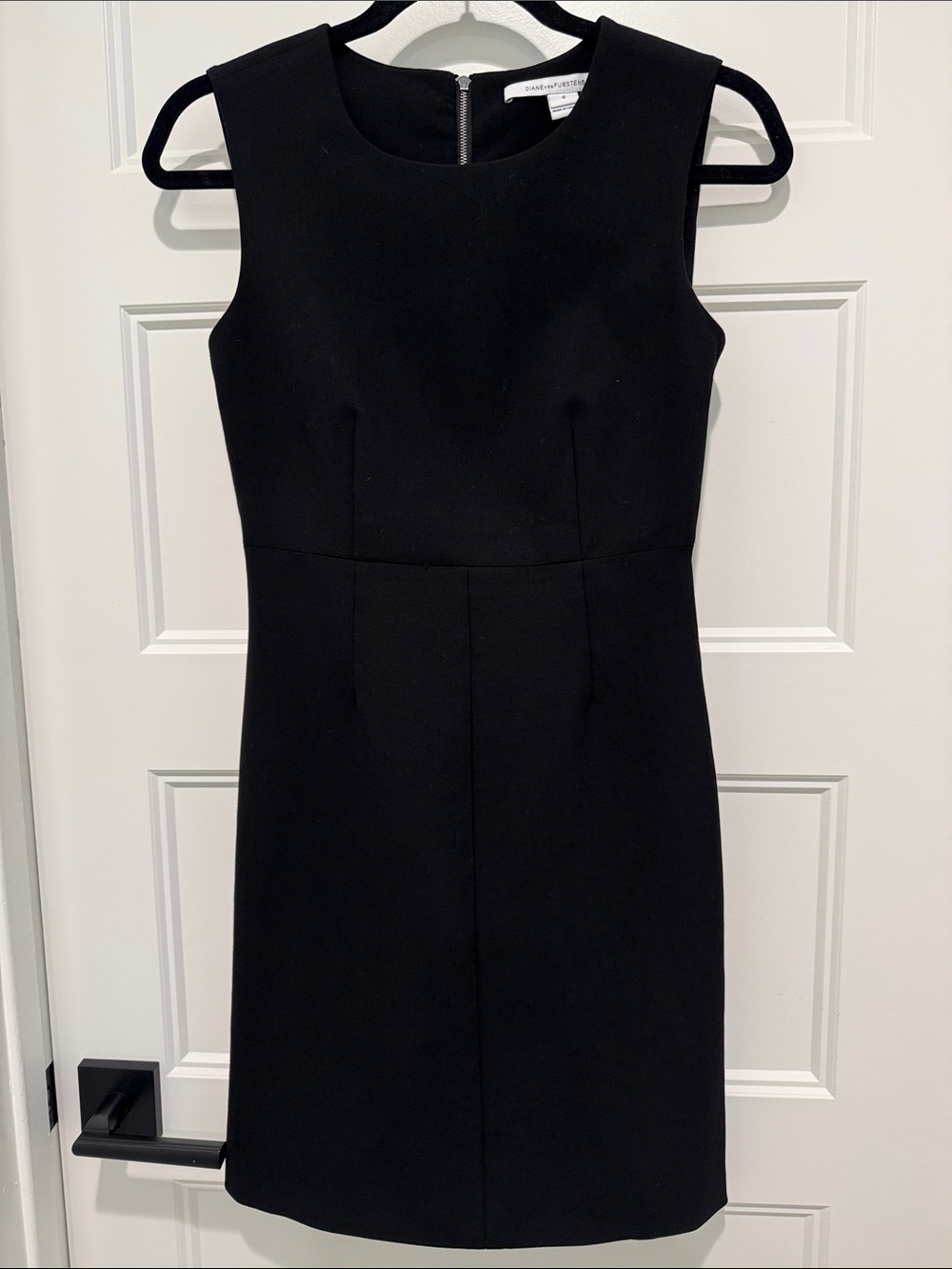 Diane Von Furstenberg Black Sleeveless Mini Dress